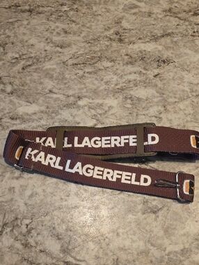 Karl Lagerfeld Brown Logo Strap